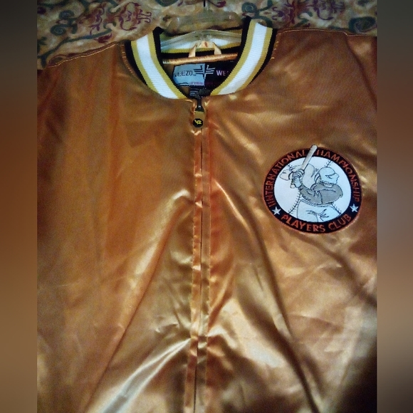 Veezo New York O3 International Players Club Satin Jacket Men's XL Gold NWT - Picture 4 of 15